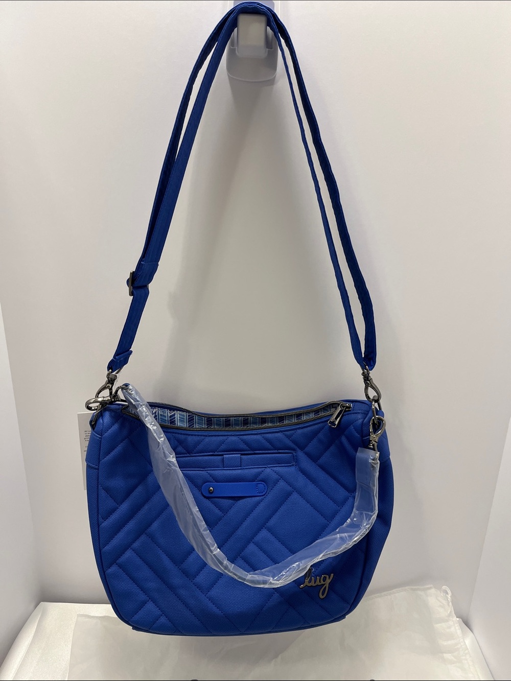 LUG - Harmony Matte Luxe Vegan Leather Crossbody/Shoulder Bag - Sapphire Blue